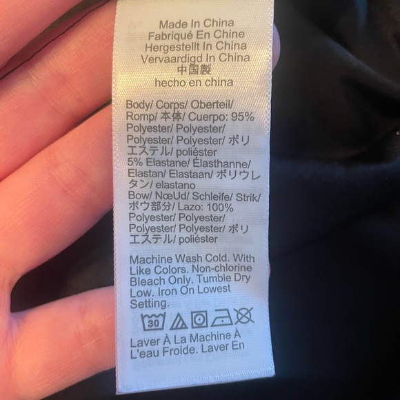 (in black) J. Crew Velvet Bow-Neck Ruffle Top - Picture 4 of 5